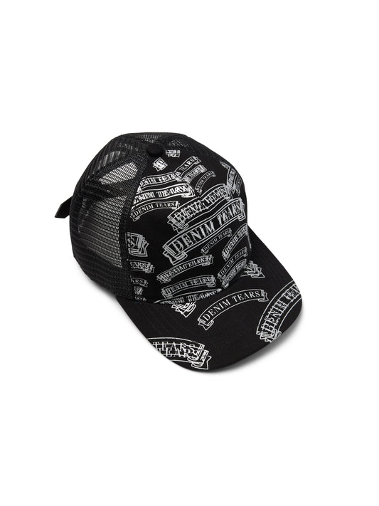 DT Stamp Pattern Trucker Hat Black