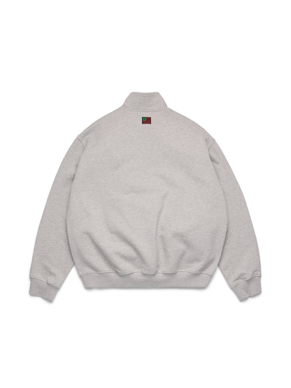 André Leon Talley Quarter-Zip Sweatshirt Grey