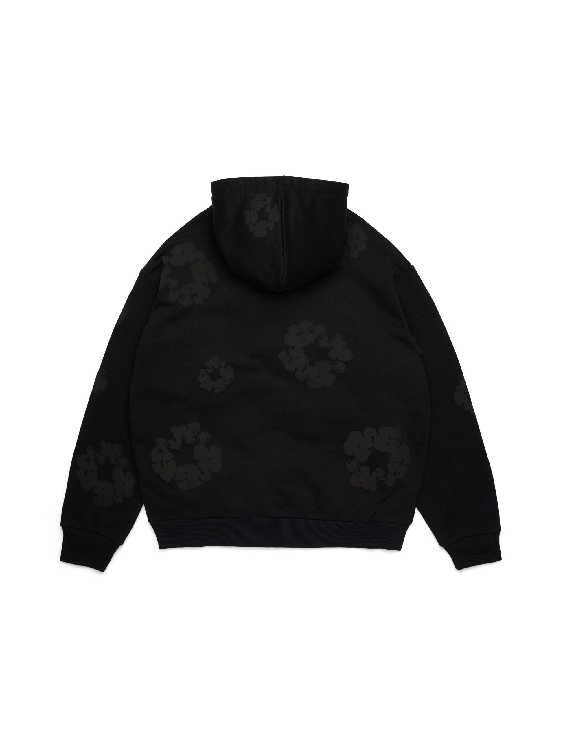 Mono Cotton Wreath Hoodie Black – view 2