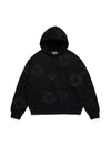 Mono Cotton Wreath Hoodie Black