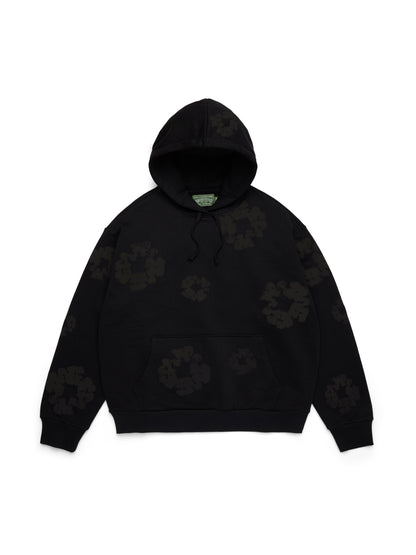 Mono Cotton Wreath Hoodie Black