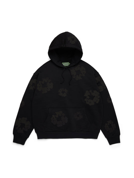 Mono Cotton Wreath Hoodie Black