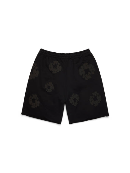 Mono Cotton Wreath Sweatshorts Black – view 2