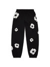 Cotton Wreath Sweatpants Black