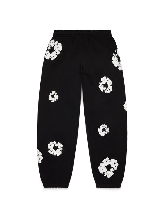 Cotton Wreath Sweatpants Black