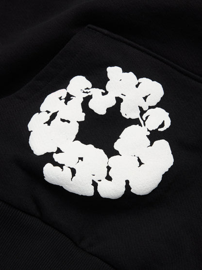 Cotton Wreath Hoodie Black – view 3