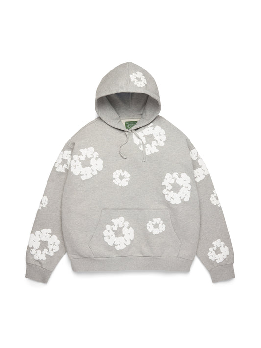Cotton Wreath Hoodie Grey