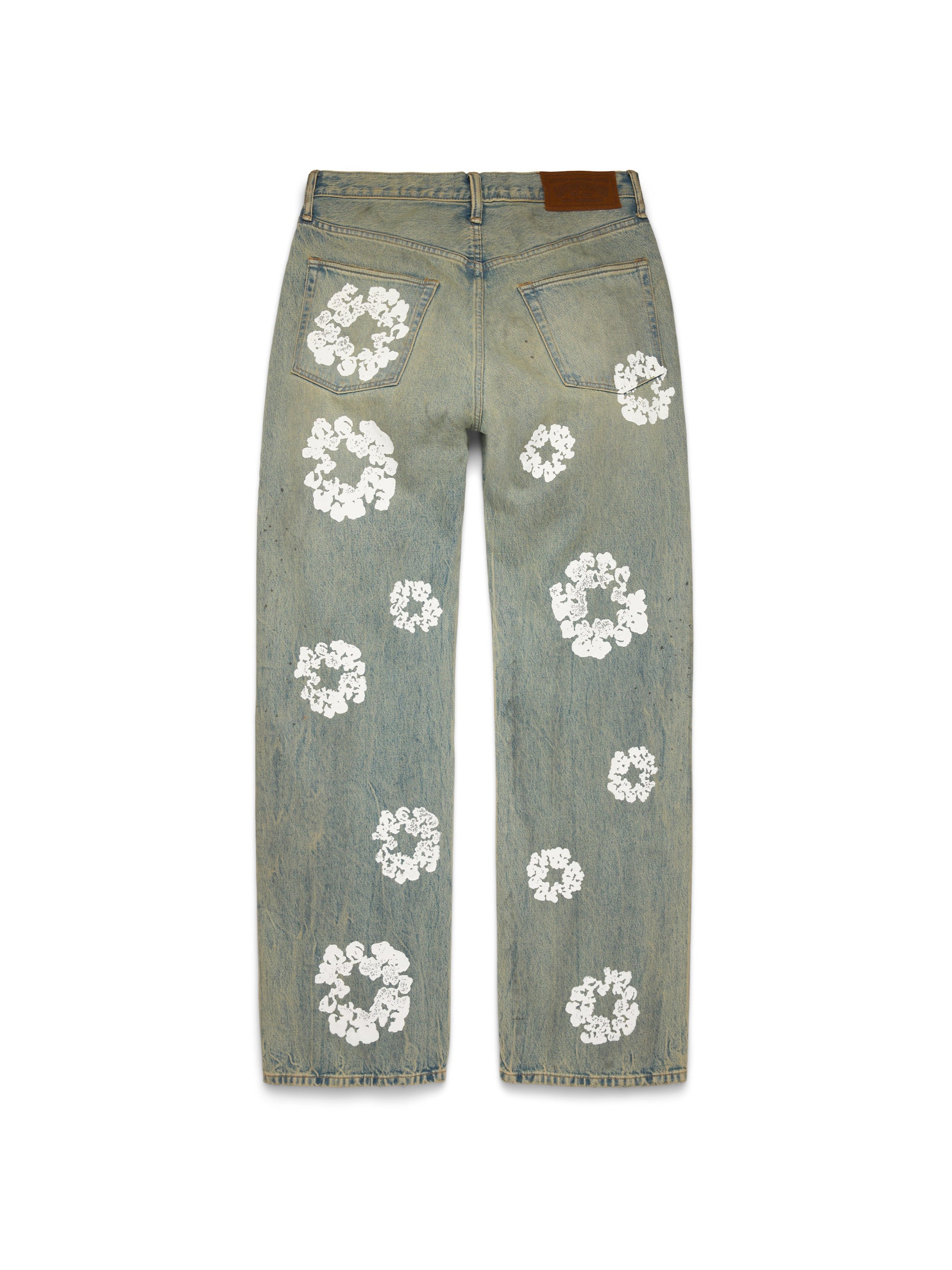 Baggy Cotton Wreath Denim Pant Dirty Wash – view 2