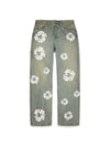 Baggy Cotton Wreath Denim Pant Dirty Wash