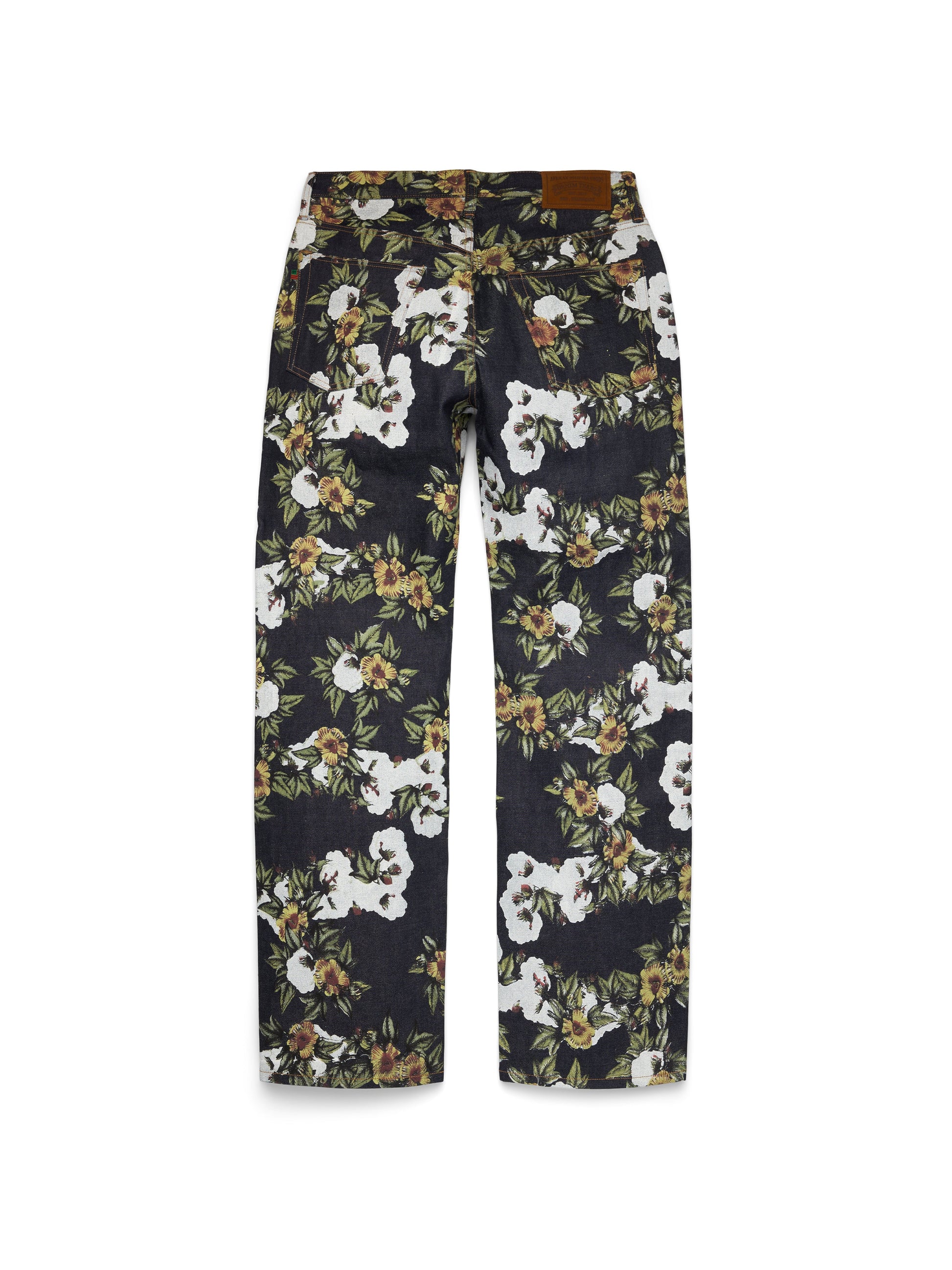 Baggy Floral Denim Pant Selvedge – view 2