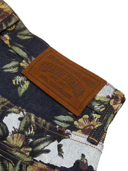 Baggy Floral Denim Pant Selvedge – view 5