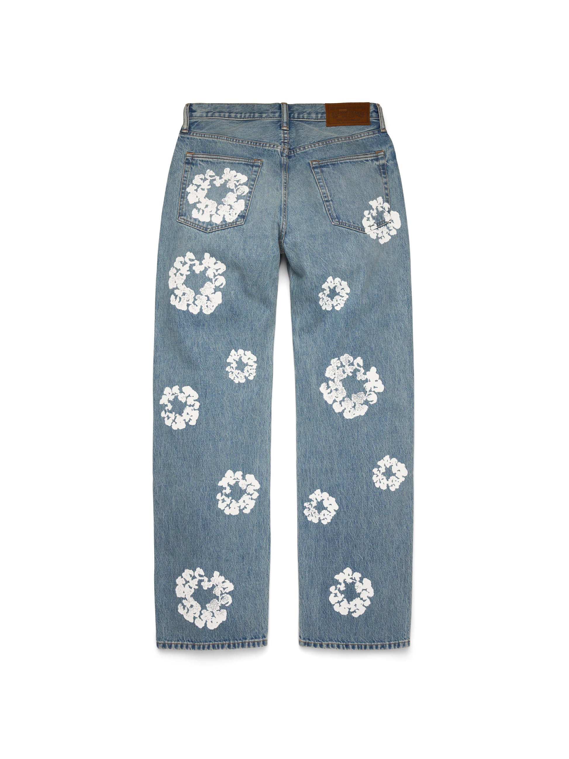 Baggy Cotton Wreath Denim Pant Light Wash – view 2