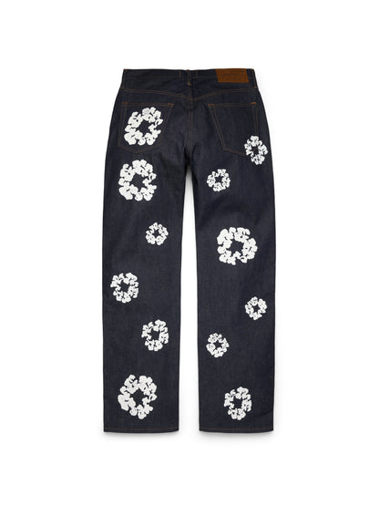 Baggy Cotton Wreath Denim Pant Selvedge – view 2
