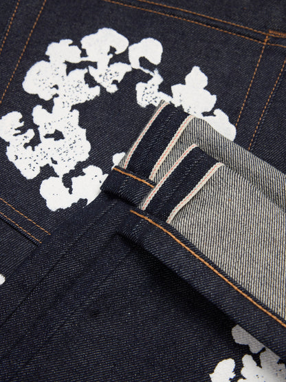 Baggy Cotton Wreath Denim Pant Selvedge – view 3