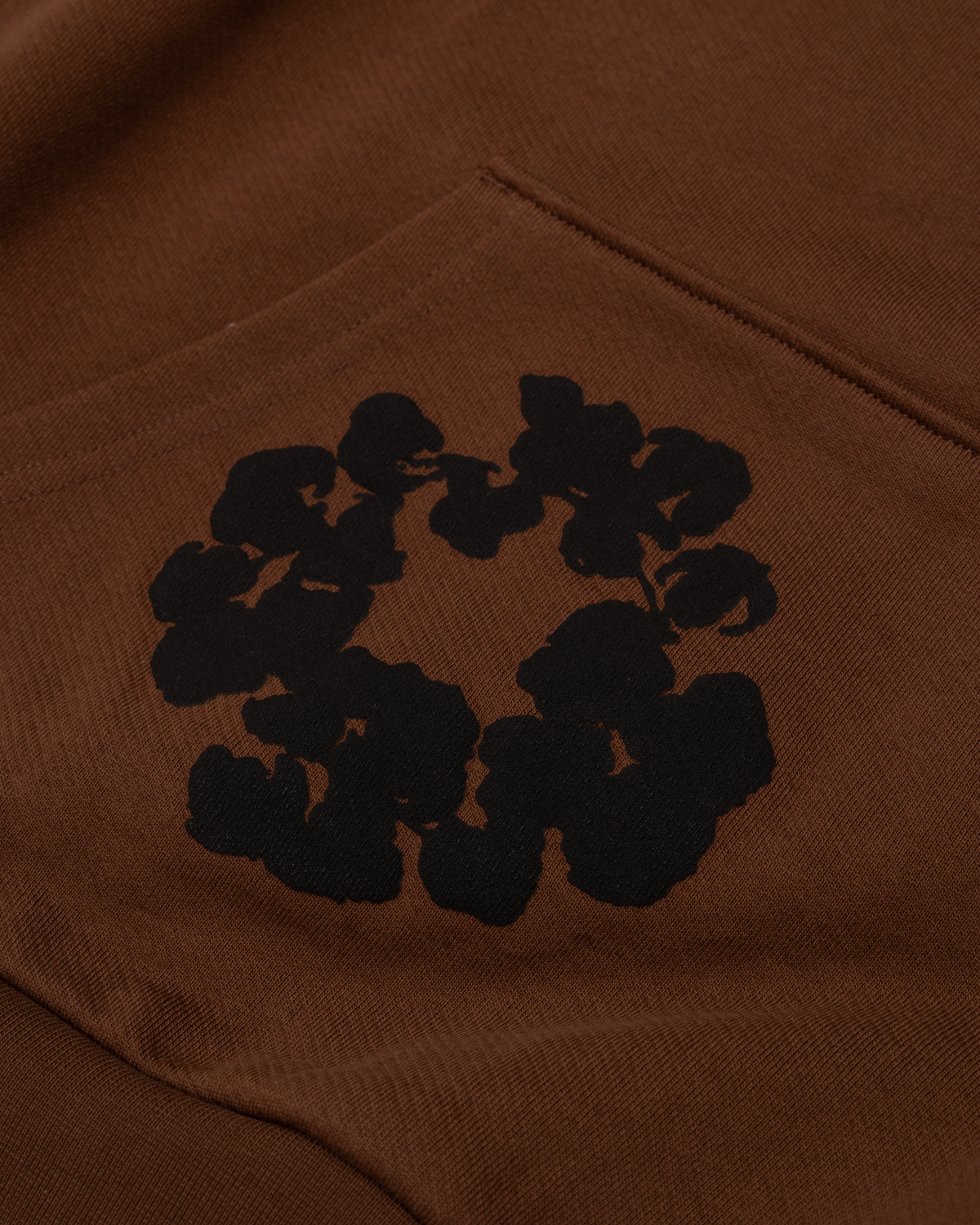 Black Cotton Wreath Hoodie Brown – view 3