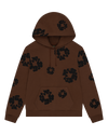 Black Cotton Wreath Hoodie Brown