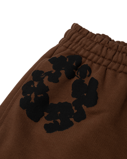 Black Cotton Wreath Sweatpants Brown – view 3