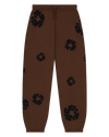 Black Cotton Wreath Sweatpants Brown