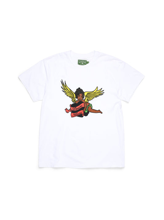 Black Cherub Tee White