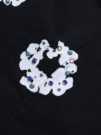 Cotton Wreath Canvas Work Jacket Black – view 4