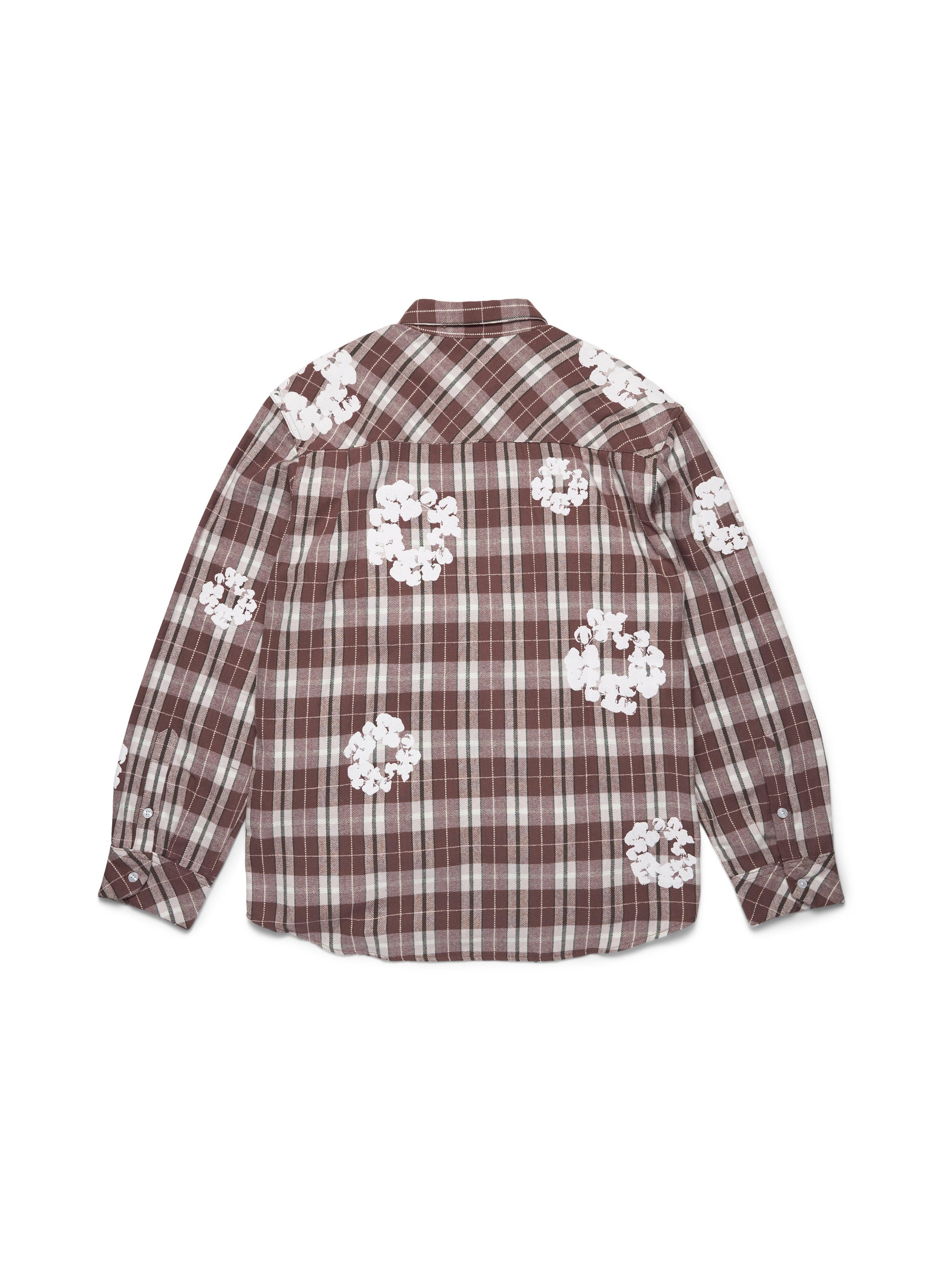 Cotton Wreath Flannel Shirt Brown Plaid – view 2