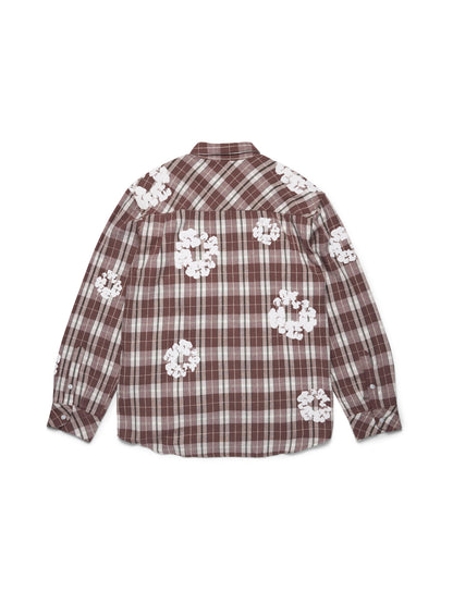 Cotton Wreath Flannel Shirt Brown Plaid – view 2
