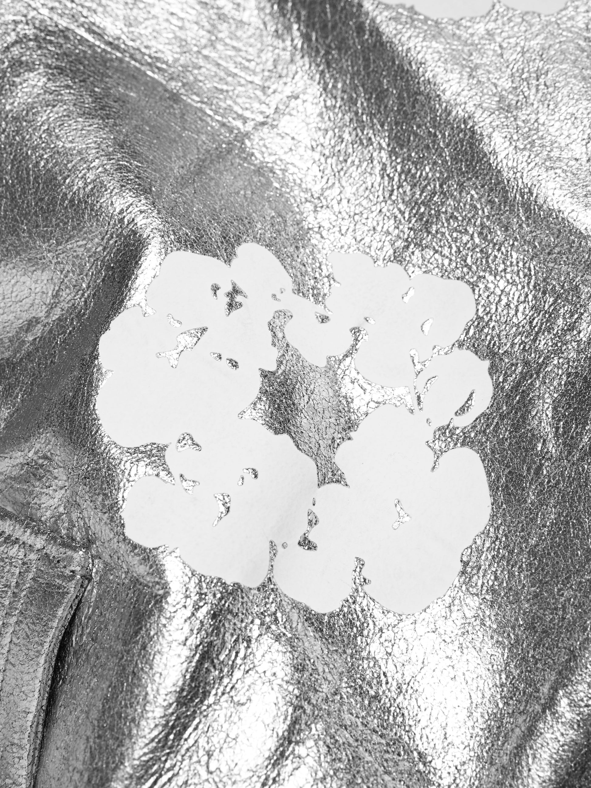 Leather Cotton Wreath Jacket Silver – view 3