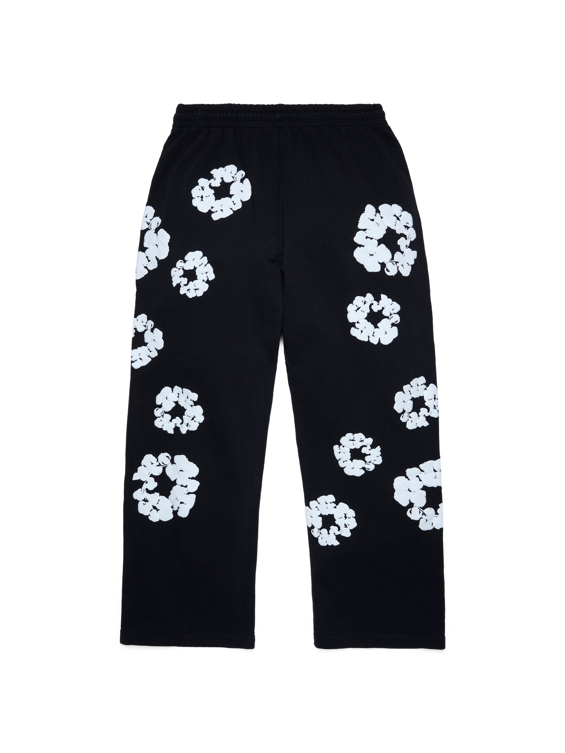 Cotton Wreath Baggy Sweatpants Black – view 2