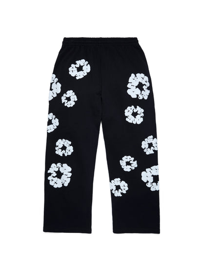Cotton Wreath Baggy Sweatpants Black – view 2