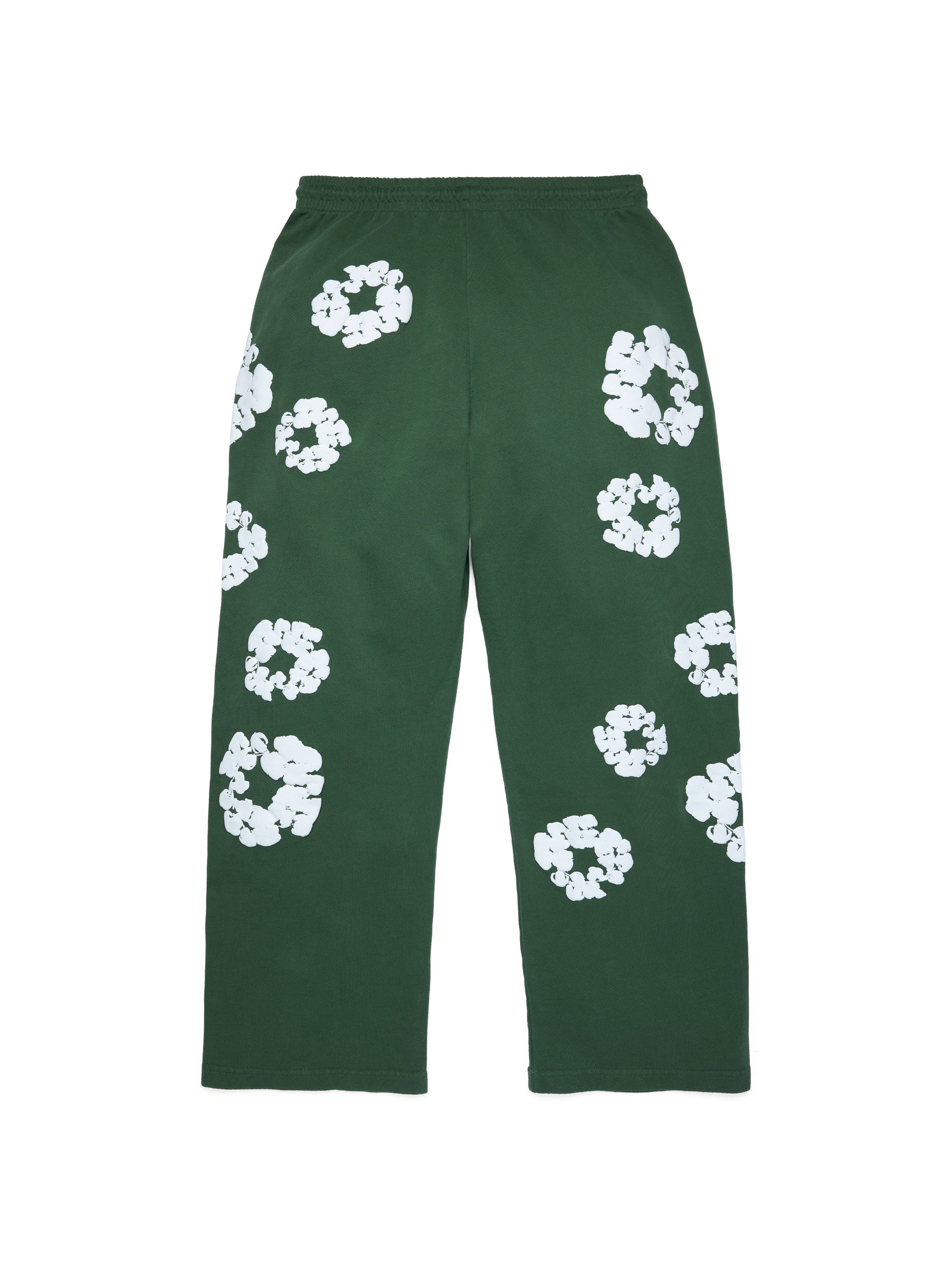 Cotton Wreath Baggy Sweatpants Green – view 2