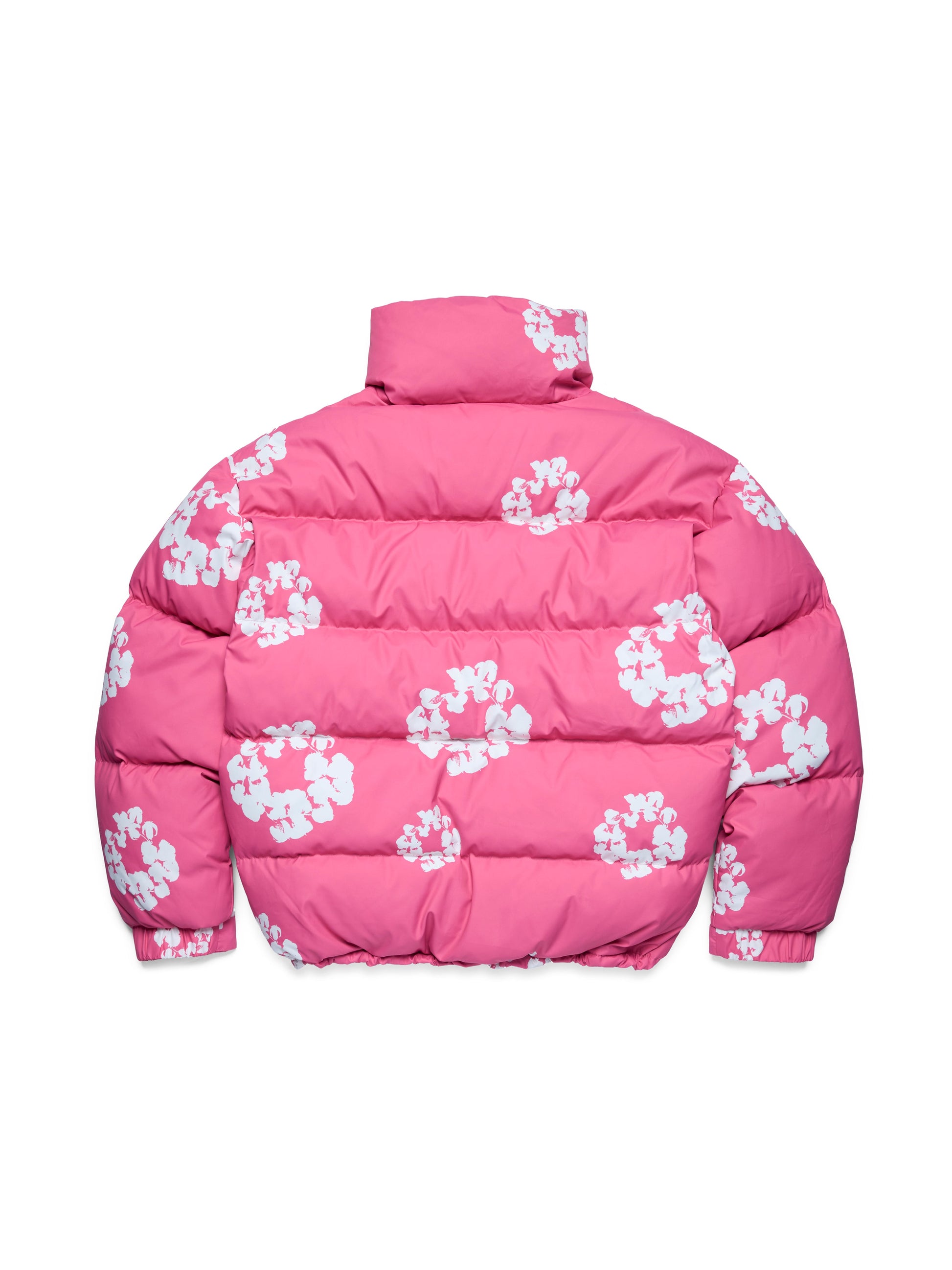 Cotton Wreath Puffer Jacket Pink – view 2