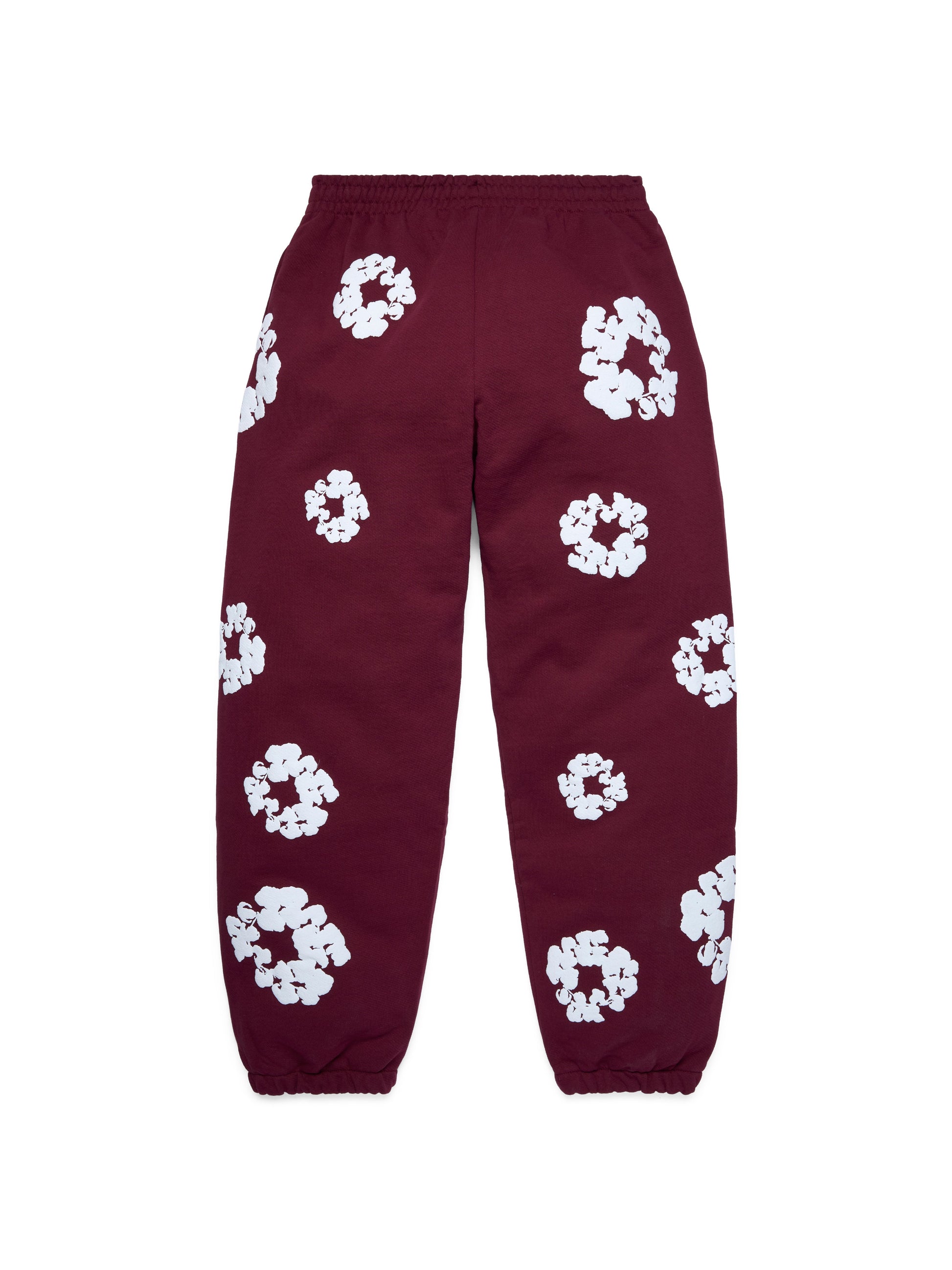Cotton Wreath Sweatpants Burgundy – view 2