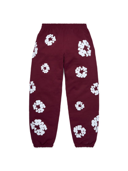 Cotton Wreath Sweatpants Burgundy – view 2