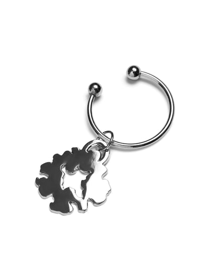Cotton Wreath Keychain Silver – view 2