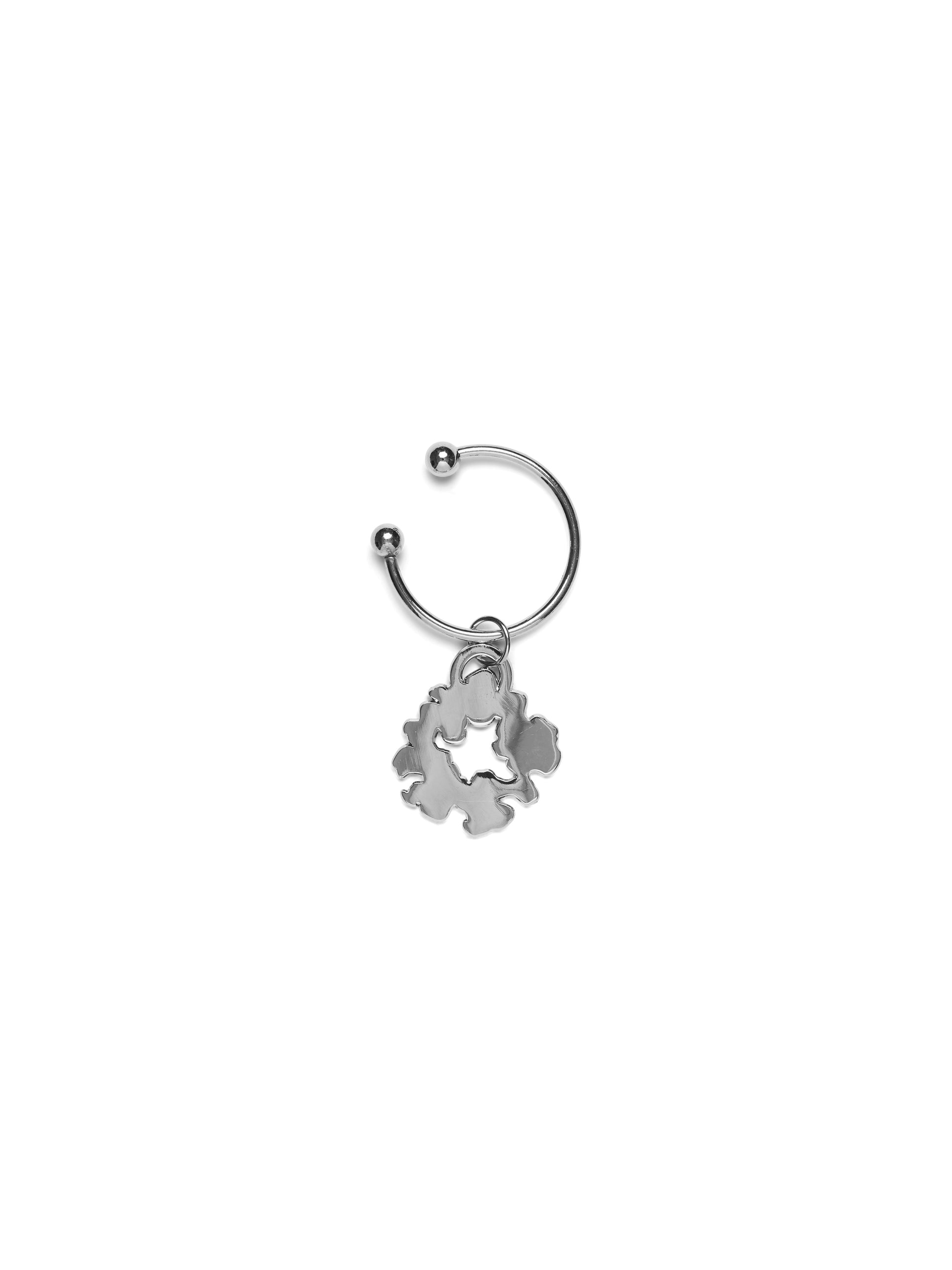 Cotton Wreath Keychain Silver