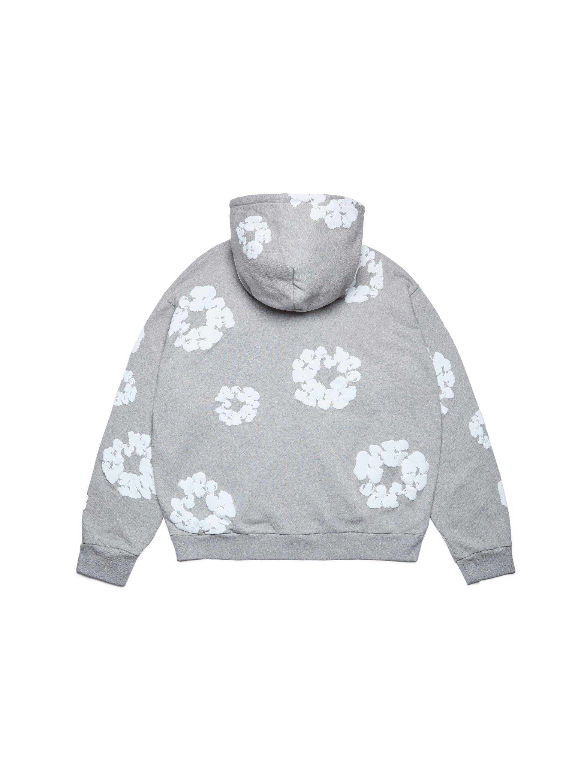 Cotton Wreath Zip Hoodie Grey – view 2