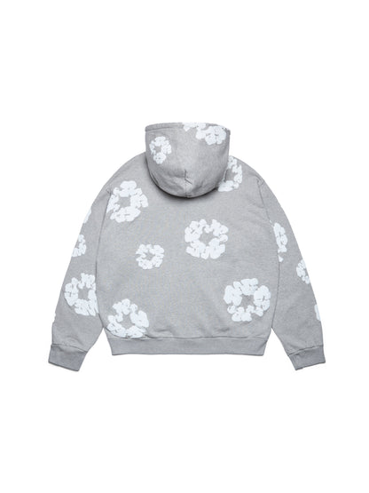 Cotton Wreath Zip Hoodie Grey – view 2