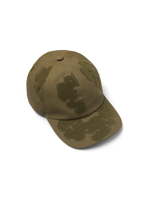Cotton Wreath Flocked Cap Tan