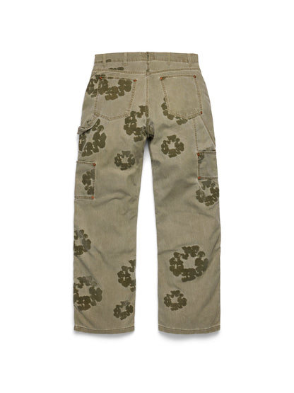 Cotton Wreath Flocked Carpenter Pant