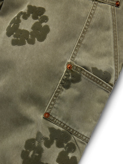 Cotton Wreath Flocked Carpenter Pant