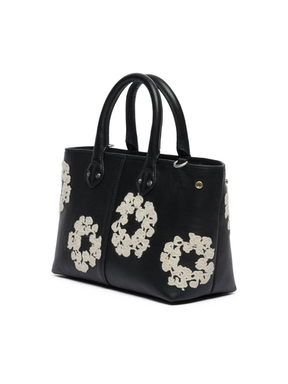 Cotton Wreath Leather Bag Small – view 4