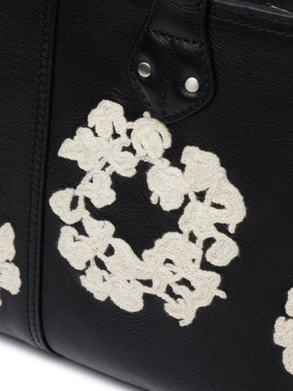 Cotton Wreath Leather Bag Small – view 5