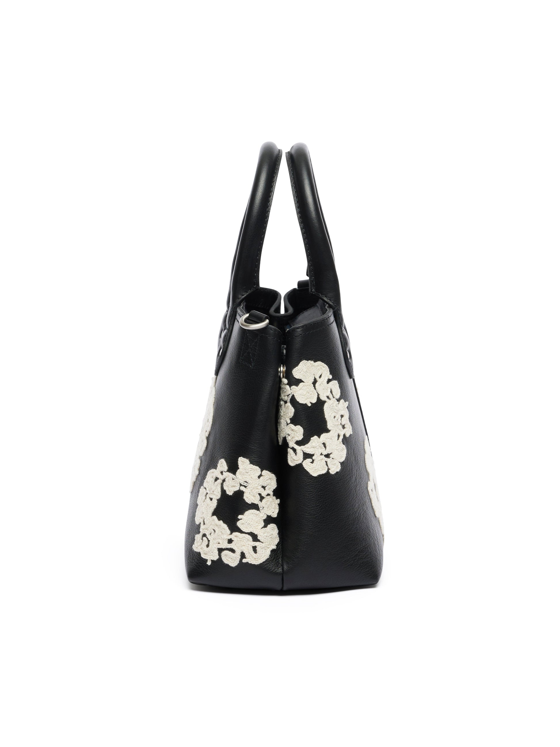Cotton Wreath Leather Bag Small – view 7