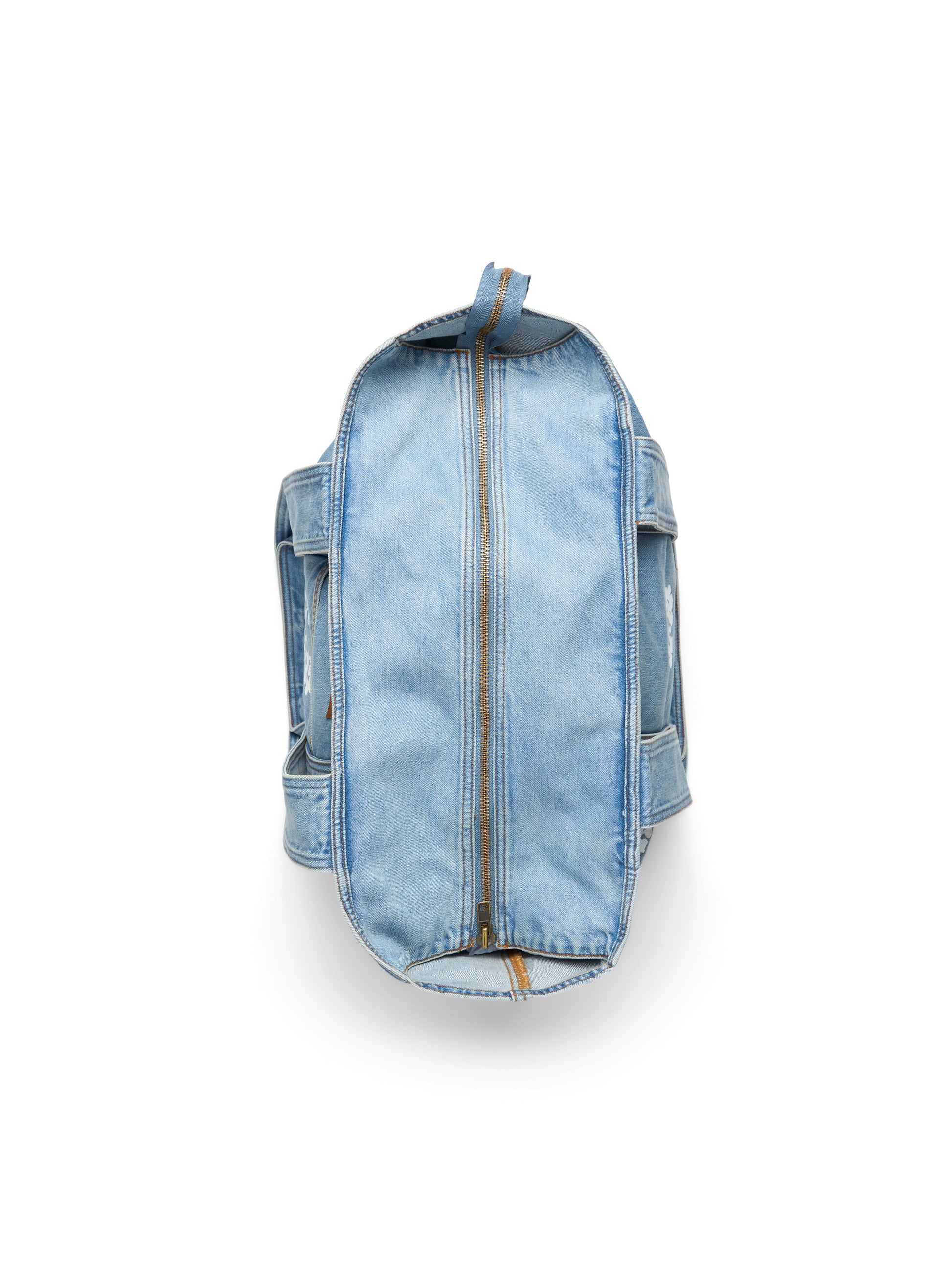 Cotton Wreath Light Wash Denim Tote Bag – view 4