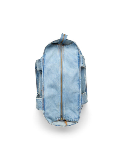 Cotton Wreath Light Wash Denim Tote Bag – view 4