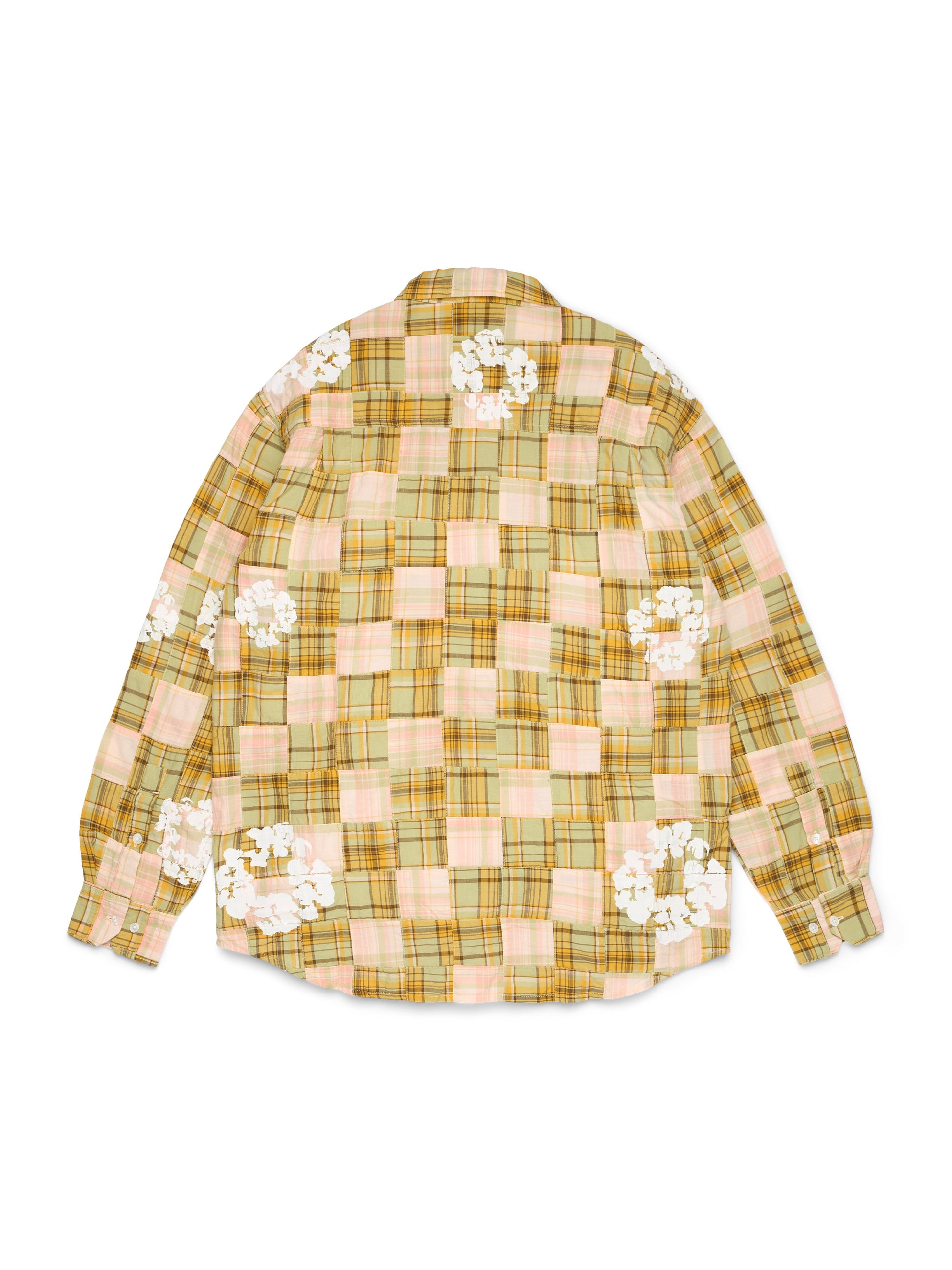 Cotton Wreath Madras Long Sleeve Button Up – view 2