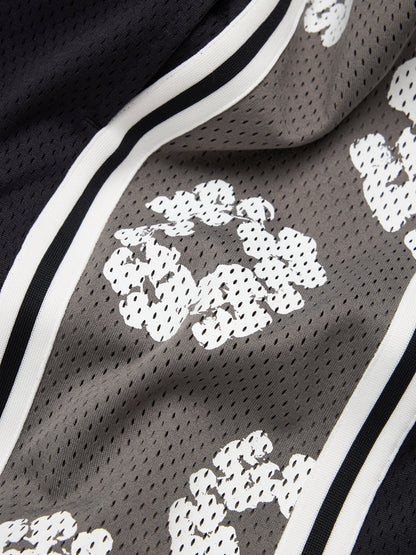 Cotton Wreath 90s Basketball Shorts Black – view 3