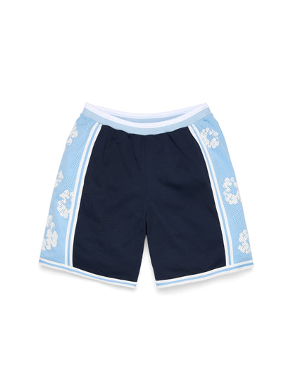 Cotton Wreath 90s Basketball Shorts Blue