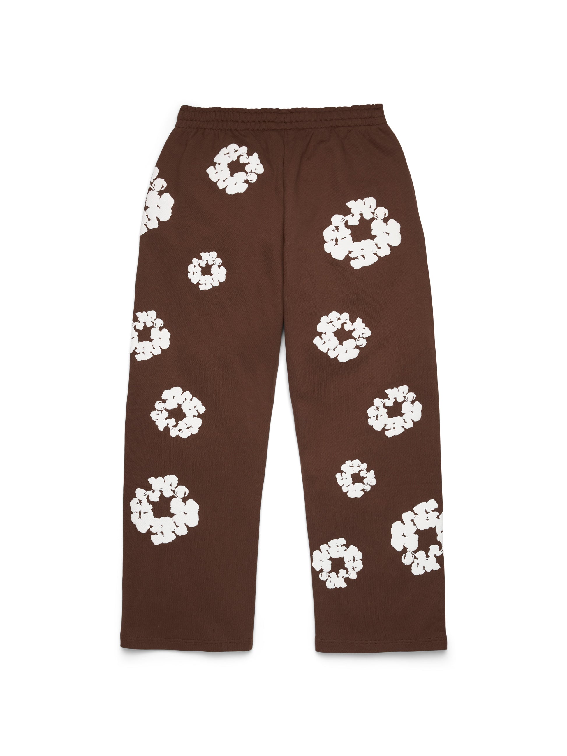 Cotton Wreath Baggy Sweatpants Dark Brown – view 2