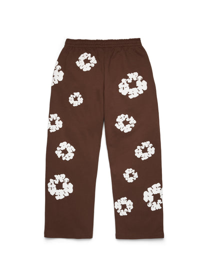 Cotton Wreath Baggy Sweatpants Dark Brown – view 2
